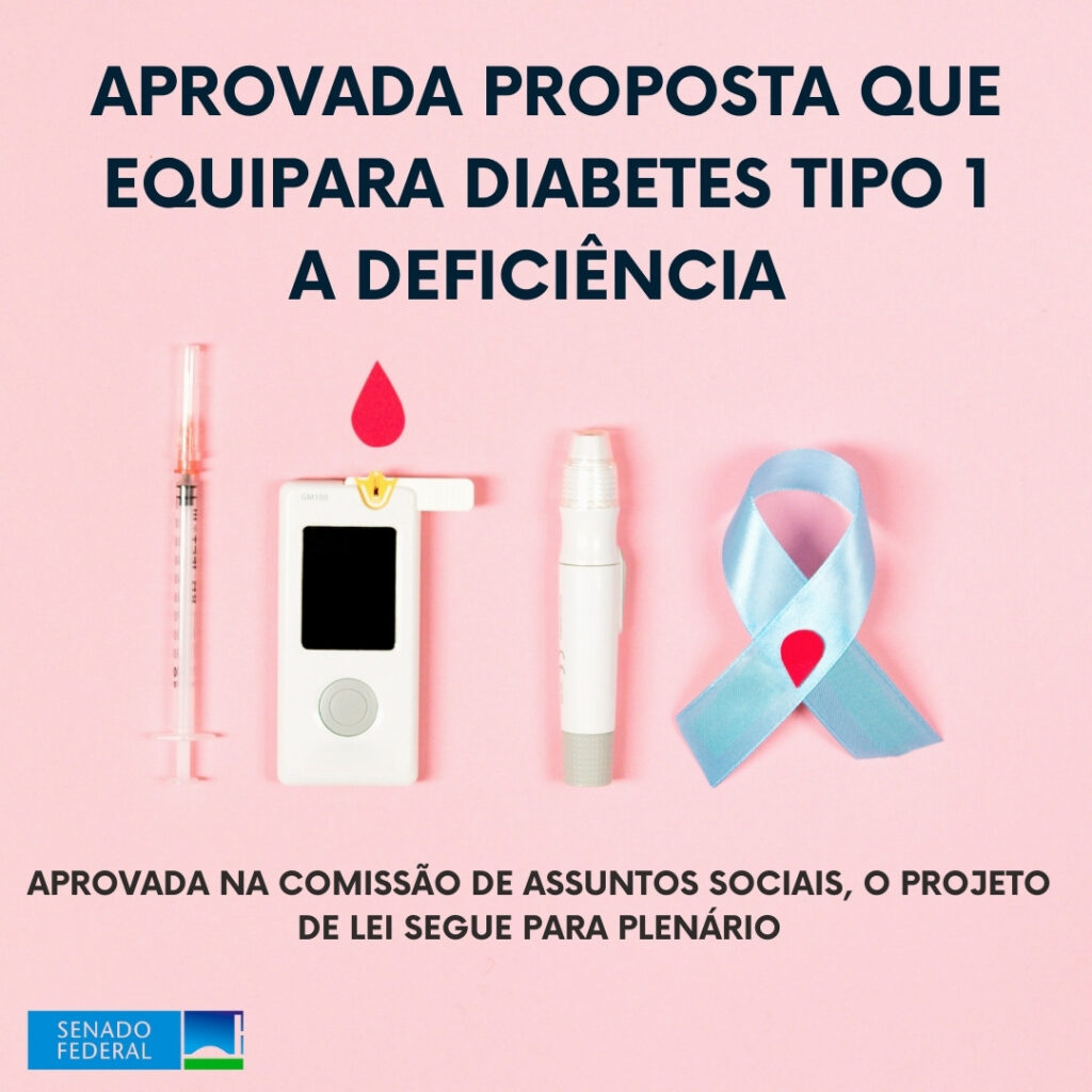 Projeto que equipara diabetes tipo 1 a deficiência ganha urgência