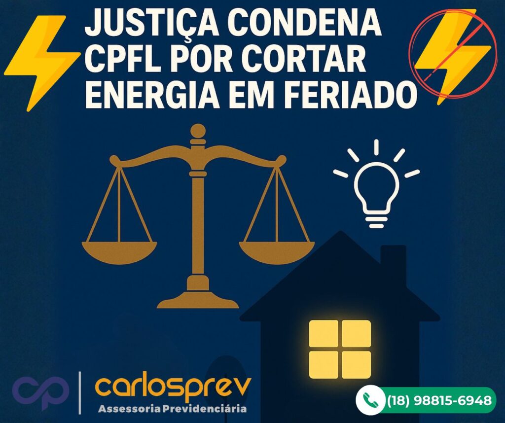 ⚖️ Justiça condena CPFL por cortar energia elétrica em feriado.