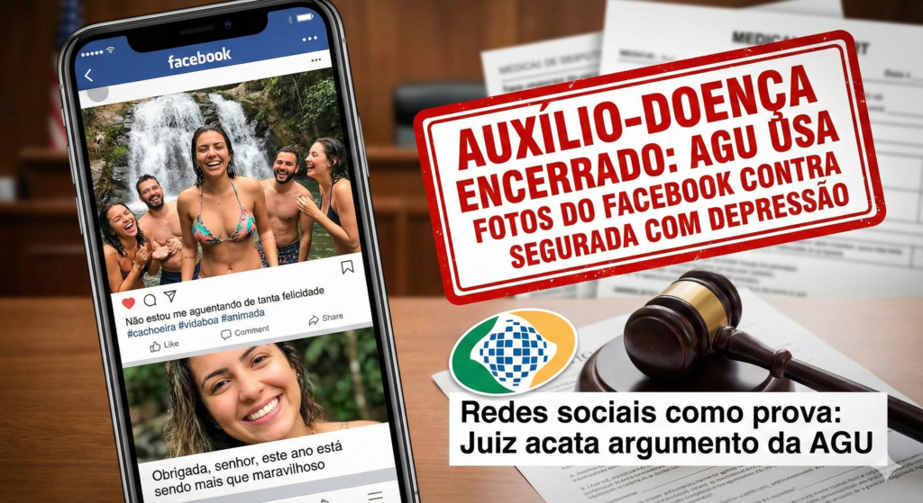 Fotos felizes no Facebook custam auxílio-doença por depressão a segurada do INSS