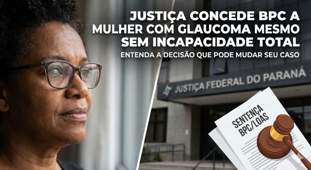 Justiça Concede BPC a Mulher com Glaucoma Mesmo Sem Incapacidade Total: Entenda a Decisão que Pode Mudar Seu Caso