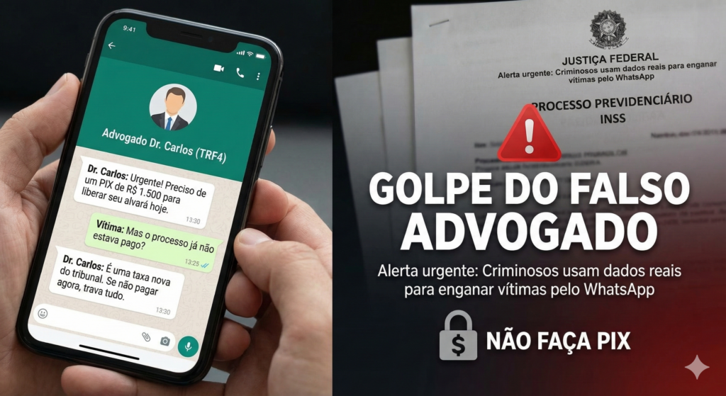 Golpe do Falso Advogado: Criminosos Usam Dados Reais de Processos para Enganar Vítimas pelo WhatsApp